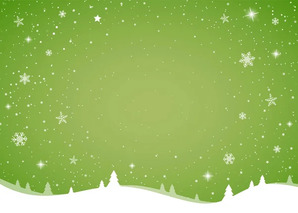 Modelo Cartão Natal Com Flocos Neve Brilhantes Vetor —  Vetores de Stock
