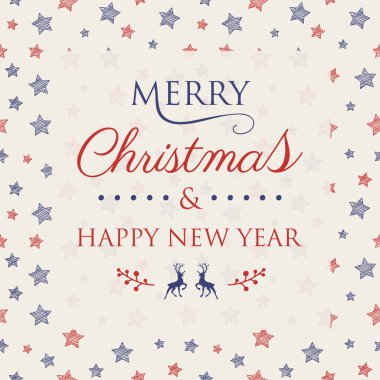 Noel tebrik ile süsler. Vektör.