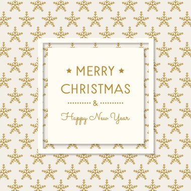 Neşeli Noel ve mutlu yeni yıl - kart el ile kar taneleri çizilmiş. Vektör.