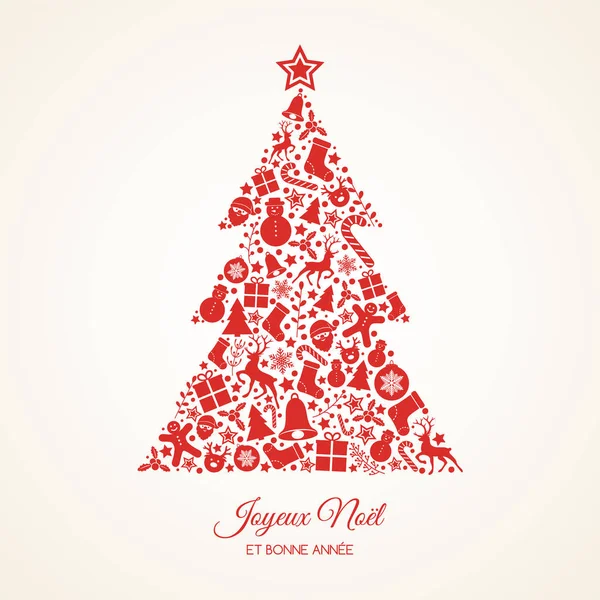 Joyeux Noel - çevrilmiş mutlu Noeller Fransız. Vektör