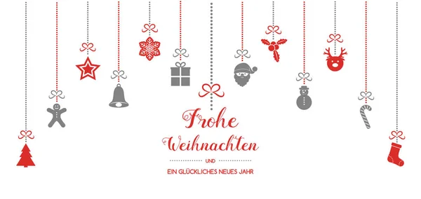 Frohe Weihnachten Aus Dem Deutschen Übersetzt Frohe Weihnachten Vektor — Stockvektor