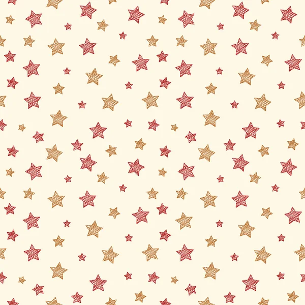 Papier Emballage Avec Des Étoiles Dessinées Main Vecteur — Image vectorielle