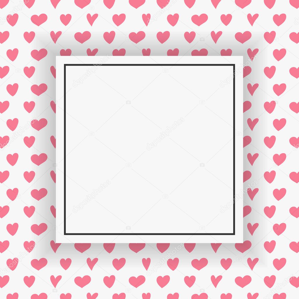 Beautiful background with cute hearts. Mother's Day, Women's Day and Valentine's Day. Vector