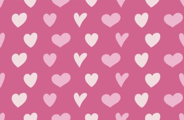 Arka plan ile şirin çizilen kalpler ver. Sevgililer günü, anneler günü ve kadınlar günü. Vektör