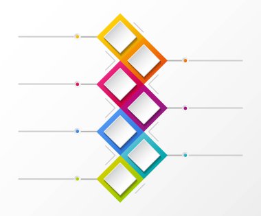 Boş infograph şablon kavramı. Vektör.