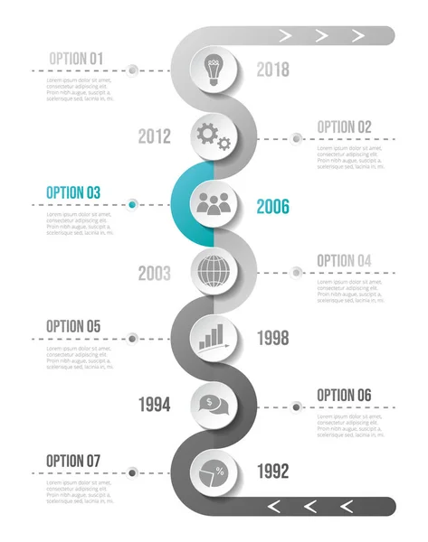 Infografía Negocios Con Iconos Concepto Plantilla Vector — Vector de stock