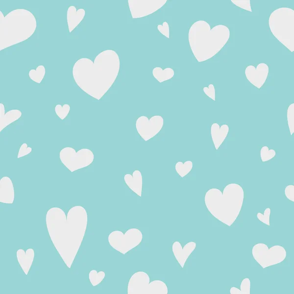 Fondo Hermoso Con Corazones Patrón Sin Costuras Día San Valentín — Vector de stock