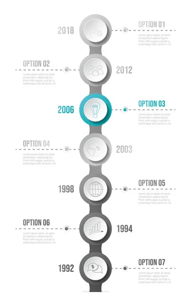 Business Infograph Icons Concept Template Vector — Stock Vector