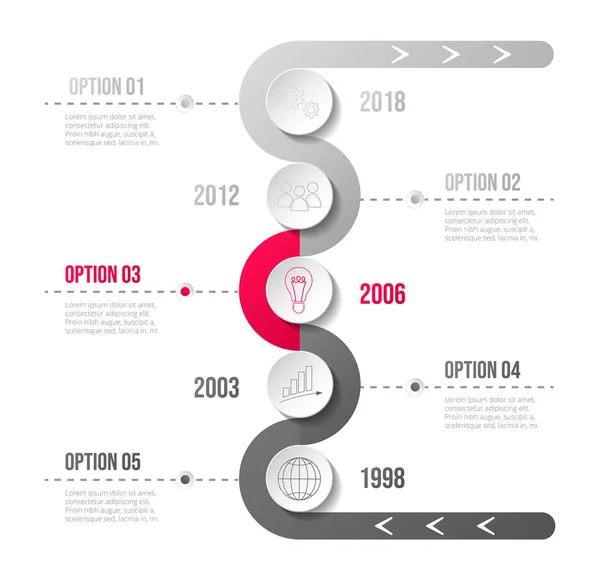 비즈니스 아이콘 Infographic의 개념입니다 — 스톡 벡터