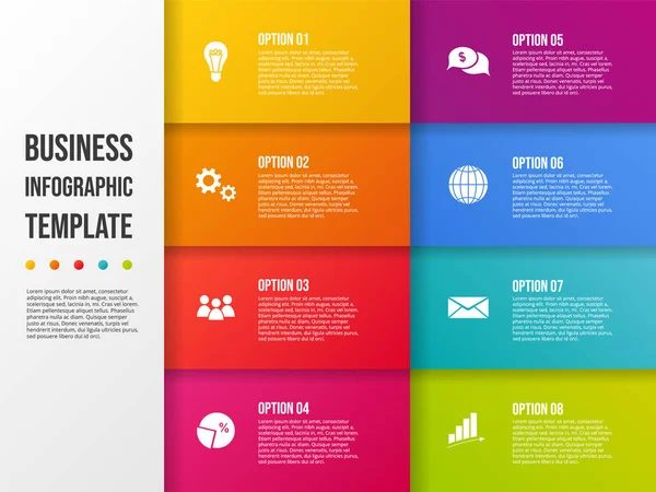 Infográfico Negócios Com Ícones Conceito Modelo Vetor — Vetor de Stock