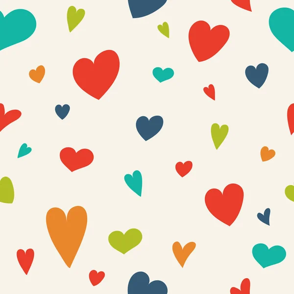 Entwurf Einer Textur Mit Niedlichen Handgezeichneten Herzen Valentinstag Muttertag Und — Stockvektor