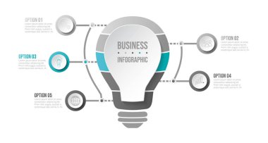 Infographic şablonu - iş zaman çizelgesi. Vektör
