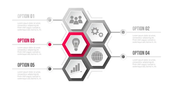 Firma Infografikę Szablon Ikony Biznesu Wektor — Wektor stockowy