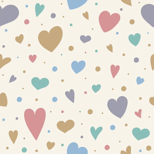 Concept of a wallpaper with cute hand drawn hearts. Valentine's Day,  Mother's Day and Women's Day. Vector - Stock Image - Everypixel