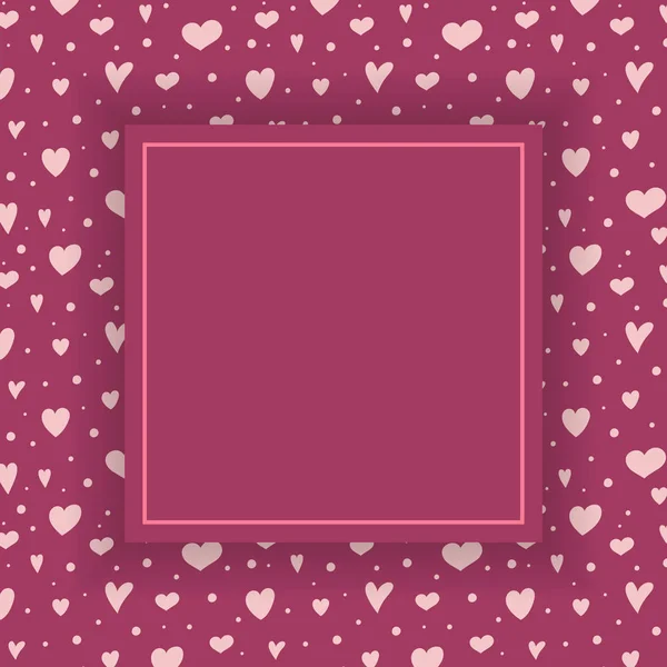 Background Cute Hearts Copyspace Love Concept Vector — Stock Vector