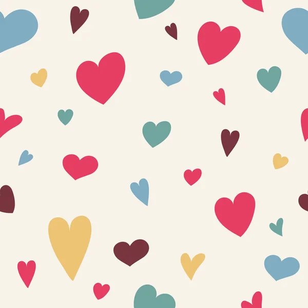 Lindo Fondo Con Corazones Dibujados Mano Día San Valentín Día — Vector de stock