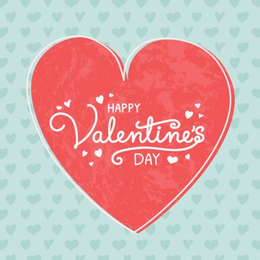 Sevgililer günü poster şirin kalpler ile. Vektör