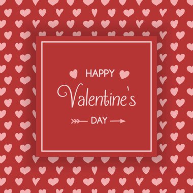 Güzel tebrik kartı el ile Sevgililer günü için kalp çizilmiş. Vektör