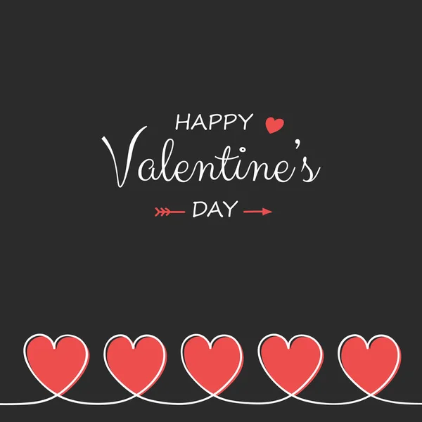Открытка День Святого Валентина Сердечками Пожеланиями Вектор — стоковый вектор