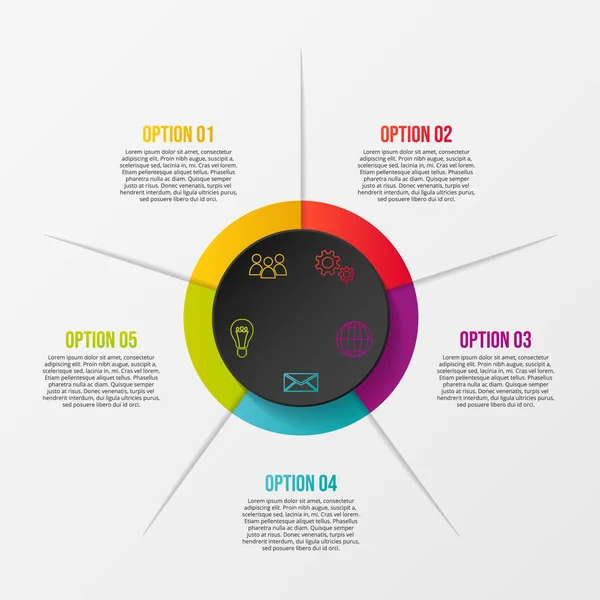 Infografika Szablon Biznesowych Osi Czasu Wektor — Wektor stockowy