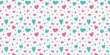 Şirin arka plan ile çizilen kalpler ver. Sevgililer günü, anneler günü ve kadınlar günü. Vektör