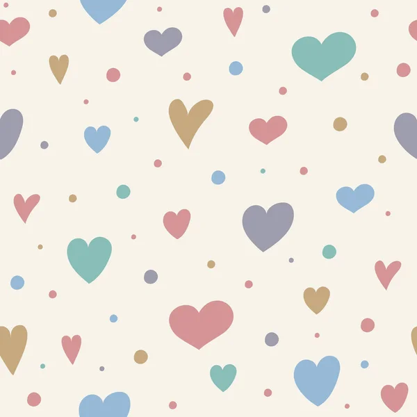 Textura Perfecta Con Bonitos Corazones Dibujados Mano Día San Valentín — Vector de stock
