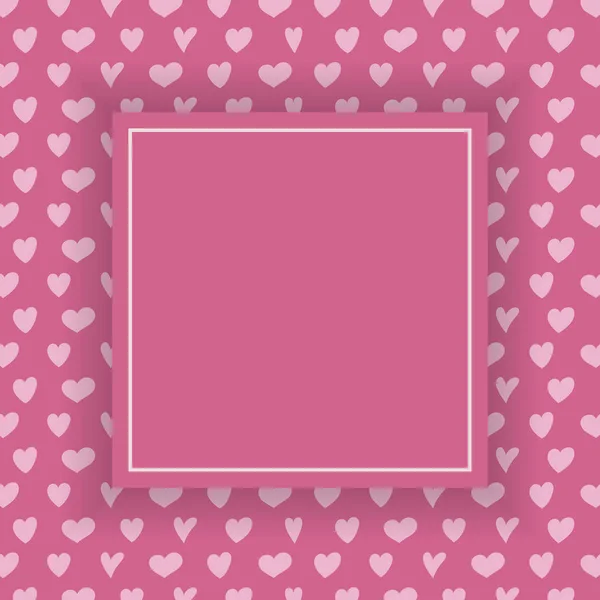 Hermoso Fondo Con Bonitos Corazones Dibujados Mano Copyspace Vector — Archivo Imágenes Vectoriales