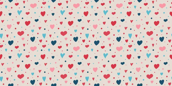Concept Wrapping Paper Cute Hearts Valentine Day Mother Day Women — Stock Vector