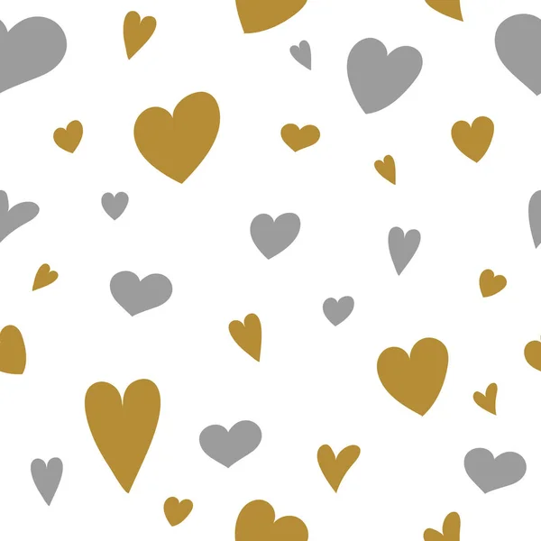 Seamlees Vzor Rukou Kreslené Srdce Valentýn Den Matek Den Žen — Stockový vektor