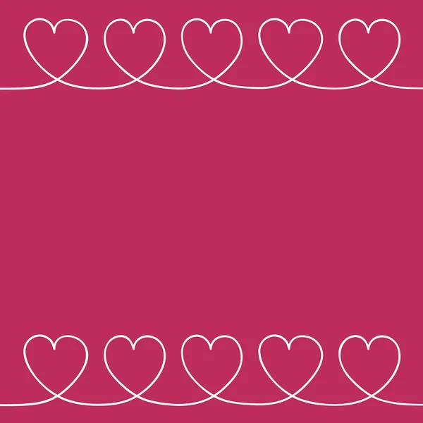Leerer Hintergrund Mit Handgezeichneten Herzen Valentinstag Muttertag Und Frauentagskonzept Vektor — Stockvektor