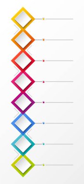 Boş Infographic düzeni ile renkli rhombus kutsal kişilerin resmi. Vektör.
