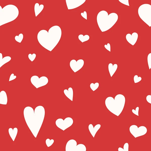 Fundo Com Mão Bonito Corações Desenhados Dia Dos Namorados Dia — Vetor de Stock