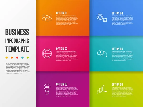 Colorful Infographic Template Business Icons Vector — Stock Vector