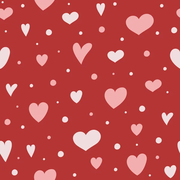 Linda Textura Sin Costuras Con Corazones Coloridos Día San Valentín — Vector de stock