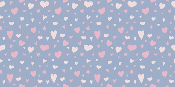 Niedlichen Hintergrund Mit Handgezeichneten Herzen Valentinstag Muttertag Und Frauentag Vektor — Stockvektor