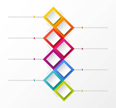 Boş infograph şablon kavramı. Vektör.