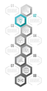 Infographic şablonu - iş zaman çizelgesi. Vektör