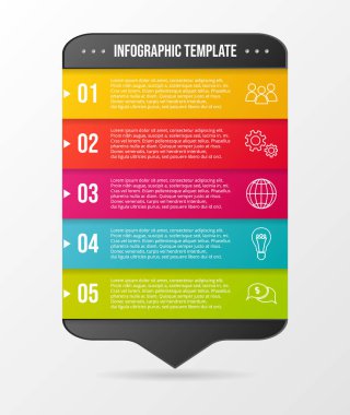 Renkli Infographic şablonu - iş zaman çizelgesi. Vektör