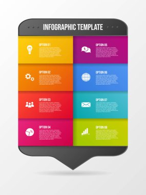 Simgeler - grafik şablonu ile iş infograph. Vektör