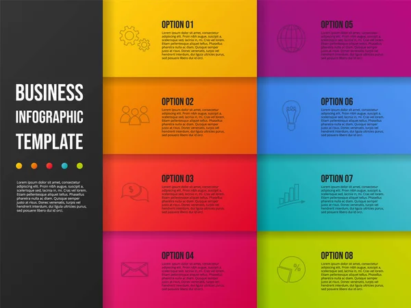 Infográfico Negócios Com Ícones Conceito Modelo Vetor —  Vetores de Stock