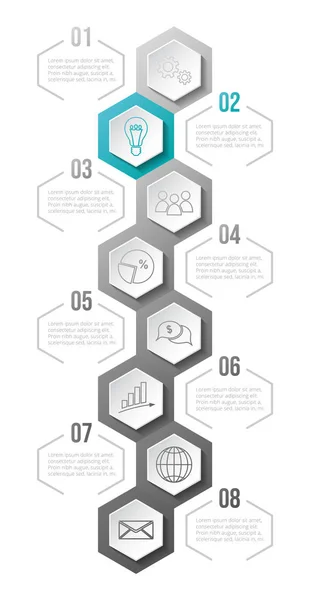 Infographic 템플릿 비즈니스 라인입니다 — 스톡 벡터