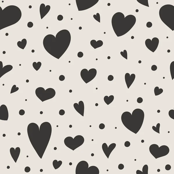 Seamlees pattern with hand drawn hearts. Valentine's Day, Mother's Day and Women's Day. Vector