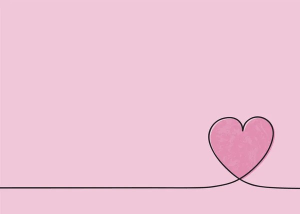 Поздравительная Открытка Стиле Ретро Нарисованным Сердцем Концепция Дня Женщин Вектор — стоковый вектор