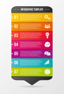 Simgeler - grafik şablonu ile iş infograph. Vektör