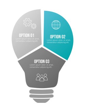 Simgeleri ile iş infograph. Vektör