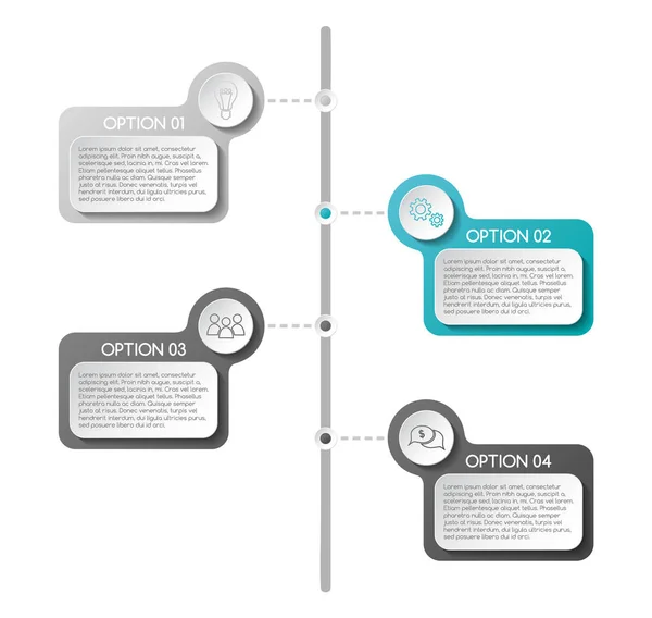 Concept Chronologie Entreprise Infographie Commerciale Vecteur — Image vectorielle