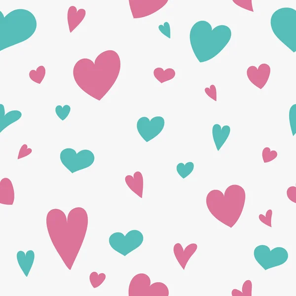 Fondo Con Bonitos Corazones Dibujados Mano Día San Valentín Día — Vector de stock