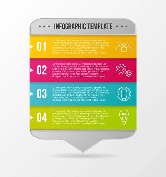 Bunte Infografik Vorlage Business Timeline Vektor — Stockvektor