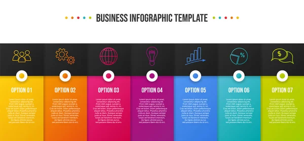 Infográfico Negócios Com Ícones Modelo Gráfico Vetor — Vetor de Stock