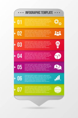 Renkli iş Infographic ile kutsal kişilerin resmi. Vektör